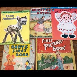 Vintage children’s cloth books.